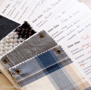 carte apprendre et organiser ses tissus - couture - christelle beneytout